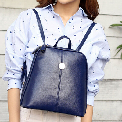 

Tailored Women Leather Backpack Fashion Travel School Bag Shoulder Bags Satchel Black
