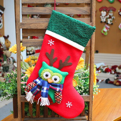 

Christmas Stockings Cute Candy Gift Bag Christmas Owl X-mas Decoration Cute Christmas Home Party Decoration Ornament