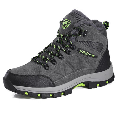 

High help plus hair couple models non-slip wear-resistant rubber outsole hiking shoes outdoor warm hiking shoes snow shoes 8013