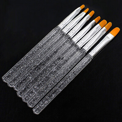 

Toponeto 7pcs UV Gel Acrylic Crystal Design Builder Painting Nail Art Brush Pen Tool Set