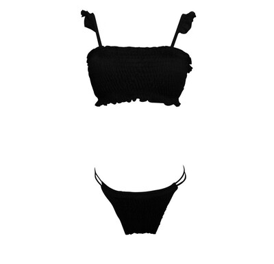 

Womens Solid color split swimsuit