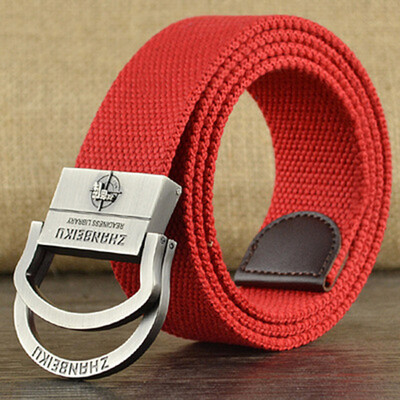 

Double ring buckle Men belt Quality canvas Alloy buckle Man&Women belt Outdoor casual Men cowboy belt 110-140 cm