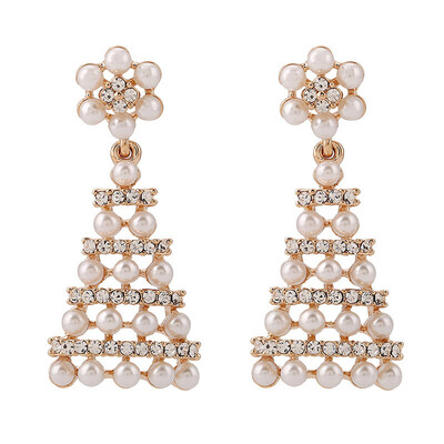 

Wedding Earring Long Earrings Gold-Color Multilayer Imitation Pearl Earings Fashion Jewelry Brincos