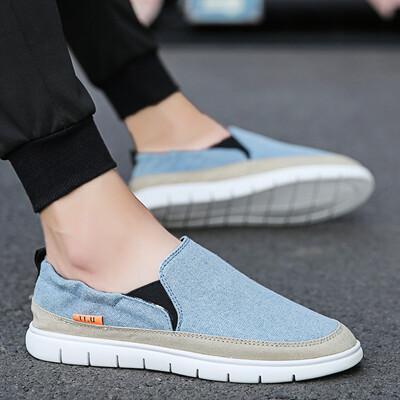 

Mens casual canvas sneakers with fishermens shoes in summer
