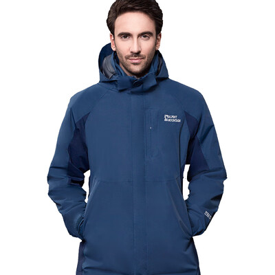 

El Monte ALPINT MOUNTAIN Jackets Men&women couples autumn&winter three-in-one Jackets fleece warm two-piece 630-619 Iron gray blue