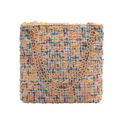 

Wild portable ladies bag bohemian chain shoulder bucket bag portable chain bucket bag casual wild shoulder bag