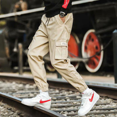 

Mens Tapered Leg Cargo Pants Casual Work Pants With 6 Pockets