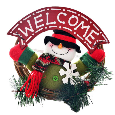 

Toponeto Christmas Wreath For Xmas Party Door Wall Hanging Garland Doll Decor