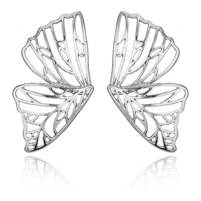 

Hot Sale Hollow Big Butterfly Stud Earring for Women Metal Angel Wing Pendant Earrings Statement Jewelry Party Christmas Gift