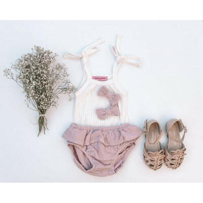 

UKStock Newborn Baby Girl Cotton & Linne Top T-shirt Shorts Pants Outfit Clothes