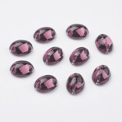 

Sew on Rhinestone Taiwan Acrylic Rhinestone Two Holes Garments Accessories Oval Dome OldRose 8x6x35mm Hole 1mm