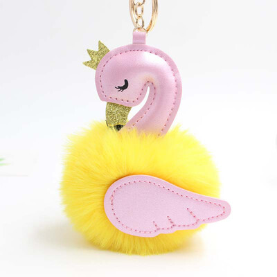 

Plush Key Ring Lovely Plush Swan Key Chain Backpack Bag Pendant Car Key Buckle Keychain Hanging Pendant