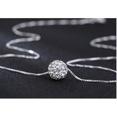 

One Shambhala Ball Ladies Short Chain Necklaces Women Ball Chain Elegant Brief Anti-Allergic Twisted Singapore Chain Collares