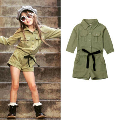 

Fashion Toddler Kids Baby Girl Long Sleeve Shirt Romper Jumpsuit Playsuit Outfit