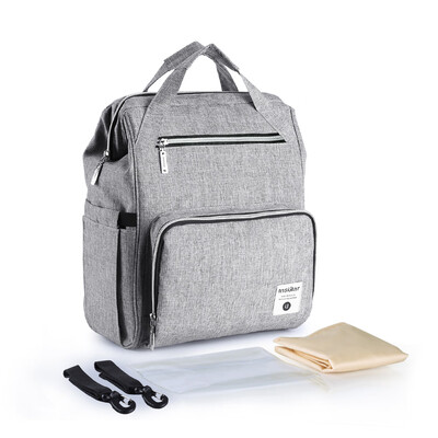 

Diaper Bag Backpack Multi-Function Waterproof Large Capacity Nappy Bags for Baby Care Travel With Wide Open Stroller Strap Blue