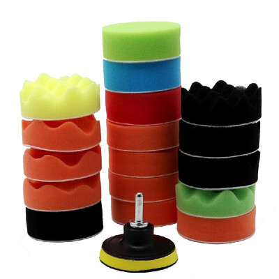 

22Pcs Drill Buffing Sponge Pads Car Foam 3 Inch Polishing Pads Kit for Car Buffer Polisher Sanding Waxing Sealing Glaze