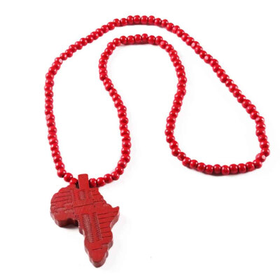 

Wooden Selling Pendant Map Africa Sweater Lovely Necklace Wooden Rosary Beautiful Africa Map