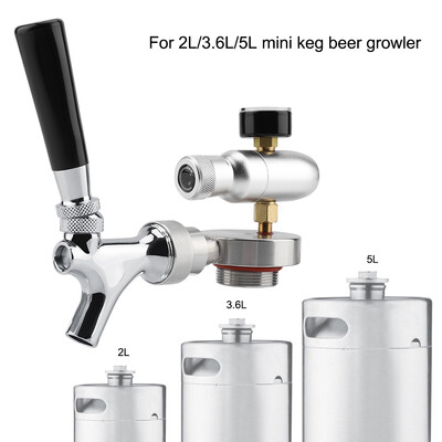 

Greensen Stainless Steel Beer Spear Faucet Tap Dispenser Kit for 2L36L4L Mini Keg Beer Growler