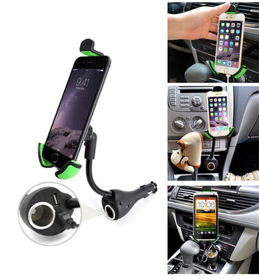 

〖Follure〗Three-In-One Car Cigarette Lighter Dual USB Fast Charge Car Charging Stand
