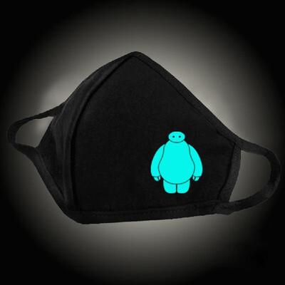 

Luminous Cotton Mouth Mask Anti Haze Dust PM25 Protective Face Mouth Mask Washable Fashionable Mask Black