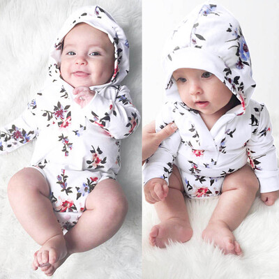 

Newborn Kids Baby Floral Boys Girls Hoodie Outfits Clothes Romper Jumpsuit