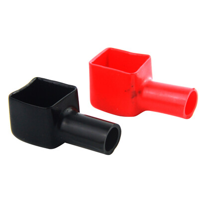 

1 Pair Durable Battery Starter Terminal Post Stud Red & Black Boot Cover Electrical System Protection