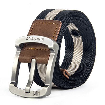 

High Quality Fashionable Canvas Belts Alloy Pin Buckle Mens Belt Male Canvas Belts Wild Jeans Belt Military Tactical Belt