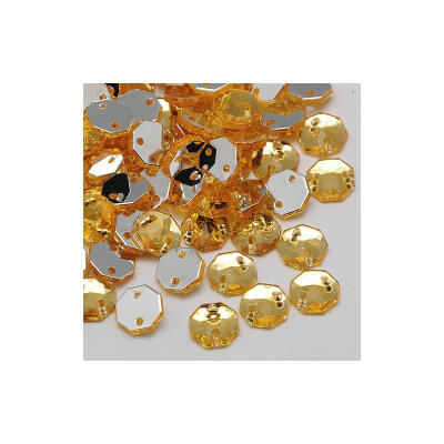 

Sew on Rhinestone Taiwan Acrylic Rhinestone Two Holes Garments Accessories Faceted Octagon Bisque 10x95x3mm Hole 1mm