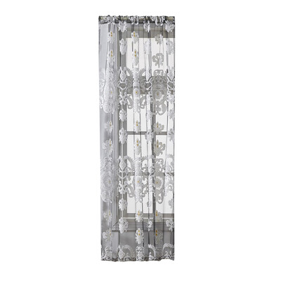 

Gold Flower Sheer Curtain Window Screening Window Rod Pocket Curtain Panel for Living Room Bedroom Dining Room 39"X51" 1 Panel
