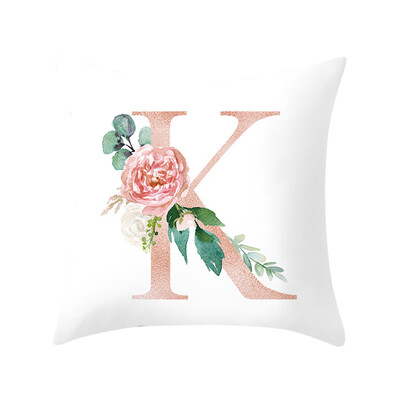 

Siaonvr Letter Pillow Alphabet Cushion Cover for Sofa Home Decoration Flower Pillowcase