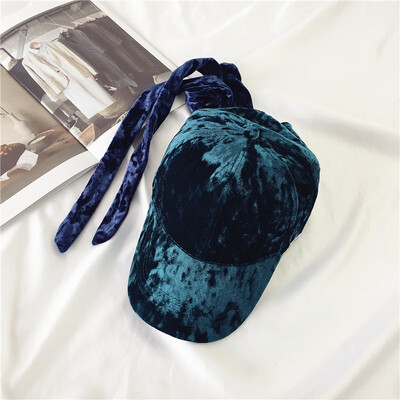 

Cap children autumn&winter velvet plate cap long belt butterfly knot baseball cap lady hee bend eaves cap 100 hee eaves hat