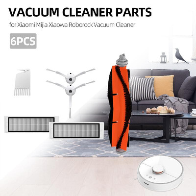 

6Pcs Vacuum Cleaner Parts HEPA Filter Cleaning Tool Side Brush Main Brush for Xiaomi Mijia Xiaowa Roborock Vacuum Cleaner