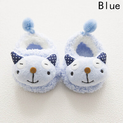 

New Cartoon Coral Velvet Children Socks Fuselage Non-slip Plywood Socks Baby Warm Socks