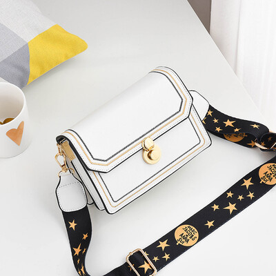 

Shangxin Little Womens Korean Fashion Womens Bag with Wide Shoulder Belt Slant Bag All-in-One Shoulder Bag Tide