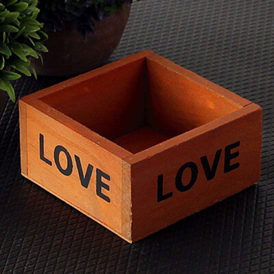 

Succulent Plants Wood Rectangle Flowerpot Originals Letter Cactus Bonsai Flower Pot Trays Storage Box