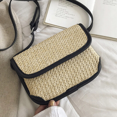 

Straw style small bag girl 2019 new Chaohan version 100 lap oblique cross bag girl single shoulder girl bag