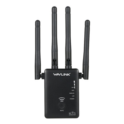 

Wavlink AC1200 Dual Band WiFi Router Wireless Range Extender Wi-Fi Signal Booster Amplifier with 2 Ethernet Ports&4 Extern