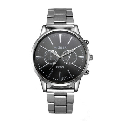 

RM Fashion Man Crystal Stainless Steel Analog Quartz Wrist Watch