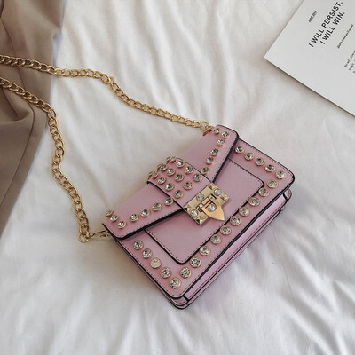 

Qiao Bani 2019 new South Korea ins fashion diamond trend small square bag shoulder diagonal female handbag factory direct