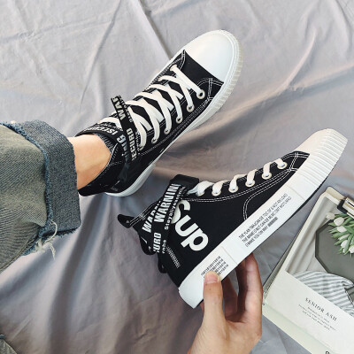 

2019 new style Korean style Korean style high-cut shoes autumn high-cut shoes summer canvas net red&common-style mens sh
