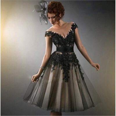 

Sexy Black mini Formal Evening Ball Prom Cocktail Dress stock size 6-16