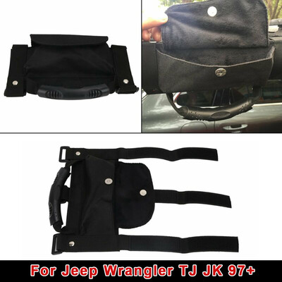 

1 Storage Bag Holder Pocket Roll Bar Grab Handle Parts For Jeep Wrangler TJ JK