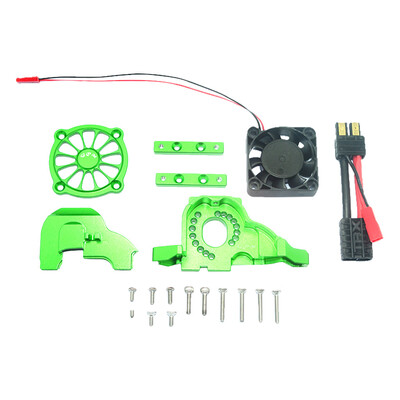 

Tailored Aluminum Alloy Motor Mount&Upper Cover With Cooling Fan Set For TRAXXAS TRX4