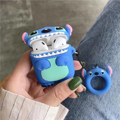 

Portable Cute Cartoon 3D Pink Monkey Clamshell-Type Silica Gel Earphone Sleeve For 12 Generation Rechargeable Airpods