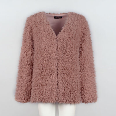

Winter Thermal Faux Fur Coat Women Fashion Overcoat Ladies Casual Jacket Outwear