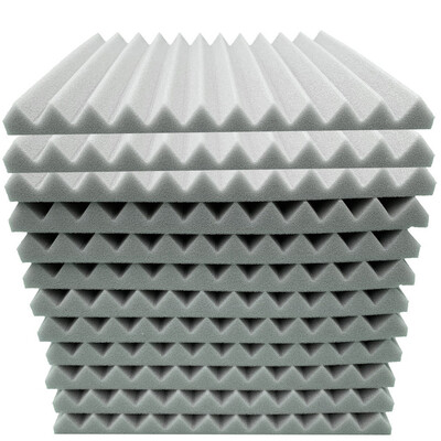 

Gobestart 12Pcs Acoustic Foam Panel Sound Stop Absorption Sponge Studio KTV Soundproof