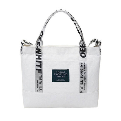 

Large Pocket Womens Handbag Fashion Canvas Tote Shoulder Bags For Women Harajuku Letter Print Large Capacity Bags For Women