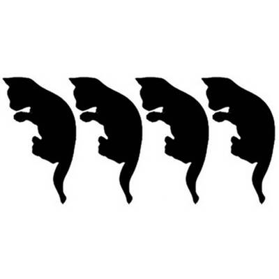 

4pcs Black Cat Removable Wall Sticker Tattoo Kids Nursery Baby Room Animal Decals Home Decorative Wallpaper