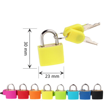 

〖Follure〗Small Mini Strong Steel Padlock Travel Suitcase Diary Lock With 2 Keys