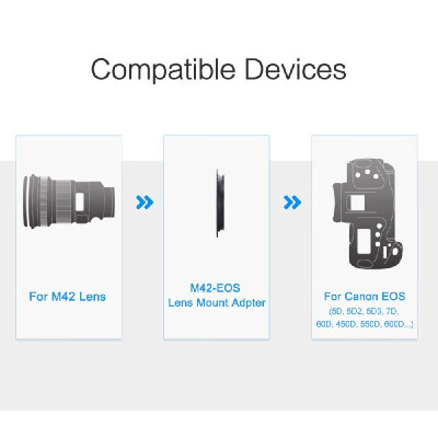 

M42-EOS Camera Lens Mount Adpter Ring for M42 Lens to Canon EOS M42-EOS AF confirmation 5D 5D2 5D3 7D 60D 450D 550D 600D 750D 76